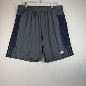 Adidas Shorts Mens XL Gray Primegreen Aeroready Running Activewear